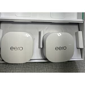 eero 6+ Dual Band Wi-Fi Router System (3-Pack) Covers 4,500 Sq Ft Cords R010001